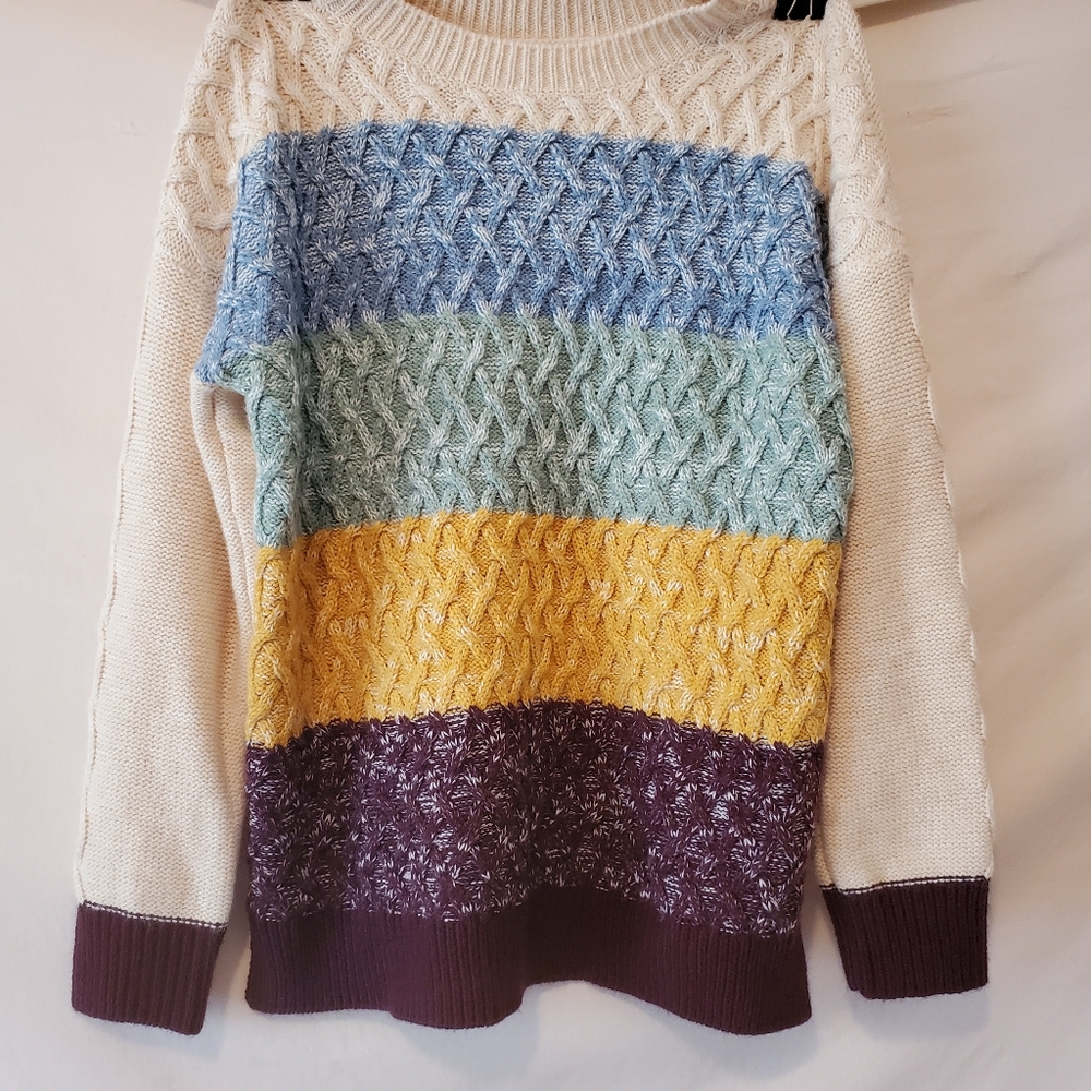 Ladies St. John's Bay Striped Color Sweater